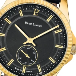 Pierre Lannier Montre Fabriquée En France|Montre Cuir<Montre Homme Metropolitain - 247H033 Bracelet Cuir Noir
