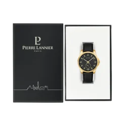 Pierre Lannier Montre Fabriquée En France|Montre Cuir<Montre Homme Metropolitain - 247H033 Bracelet Cuir Noir