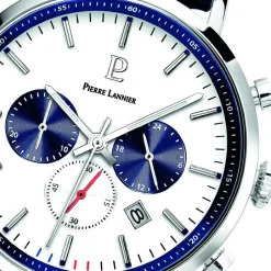 Pierre Lannier Montre Cuir<Montre Homme Baron - 219G106 Bracelet Cuir Bleu