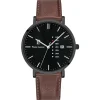 Pierre Lannier Montre Fabriquée En France|Montre Cuir<Montre Homme Data - 243H434 Bracelet Cuir Marron