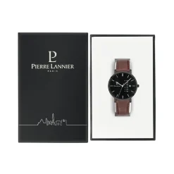 Pierre Lannier Montre Fabriquée En France|Montre Cuir<Montre Homme Data - 243H434 Bracelet Cuir Marron