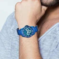 So Charm Montres Montre Acier<Montre homme quartz acier bleu par Pascal Szerman