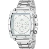 So Charm Montres Montre Acier<Montre homme quartz carrée acier et fond blanc