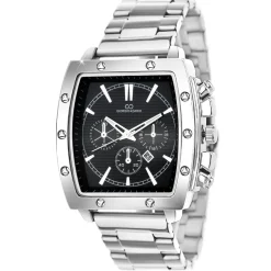 So Charm Montres Montre Acier<Montre homme quartz carrée acier et fond noir