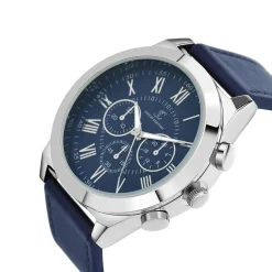 So Charm Montres Montre Cuir<Montre homme quartz MH306 bleu par Pascal Szerman