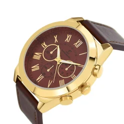 So Charm Montres Montre Cuir<Montre homme quartz MH306 marron par Pascal Szerman