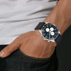 So Charm Montres Montre Cuir<Montre homme quartz noir MH265 par Pascal Szerman