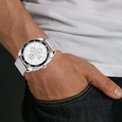 So Charm Montres Montre Acier<Montre homme quartz par Pascal Szerman acier milanaise