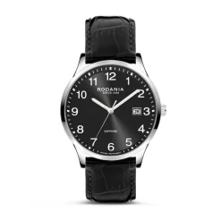 Rodania Montres Montre Cuir<Montre Homme Nyon Sport - R22067 Bracelet Cuir Noir