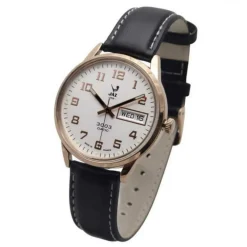 Jaz Montre Cuir<Montre 3003 Datic JZ112/6 - Montre Cuir Dateur Noire Homme