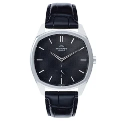 Knut Gadd Montre Cuir<Montre Decagon 1821 - Montre 2 aiguilles Trotteuse à 6 heure 38 mm Homme