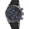 Lotus Montre Cuir<Montre L18687-3 - CHRONO Dateur,Chronographe Cuir Noir Cadran Noir Homme