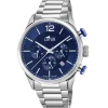 Lotus Montre Acier<Montre L18688-1 - CHRONO Dateur,Chronographe Acier Argenté Cadran Bleu Homme