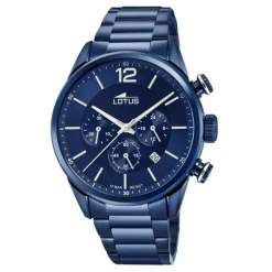 Lotus Montre Acier<Montre L18680-1 - CHRONO Dateur,Chronographe Acier Bleu Cadran Bleu Homme