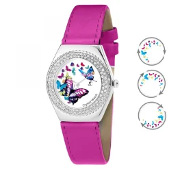 So Charm Montres Montre Cuir<Montre MF316-PAPILLON-PAPILLON-FUSHIA - So Charm