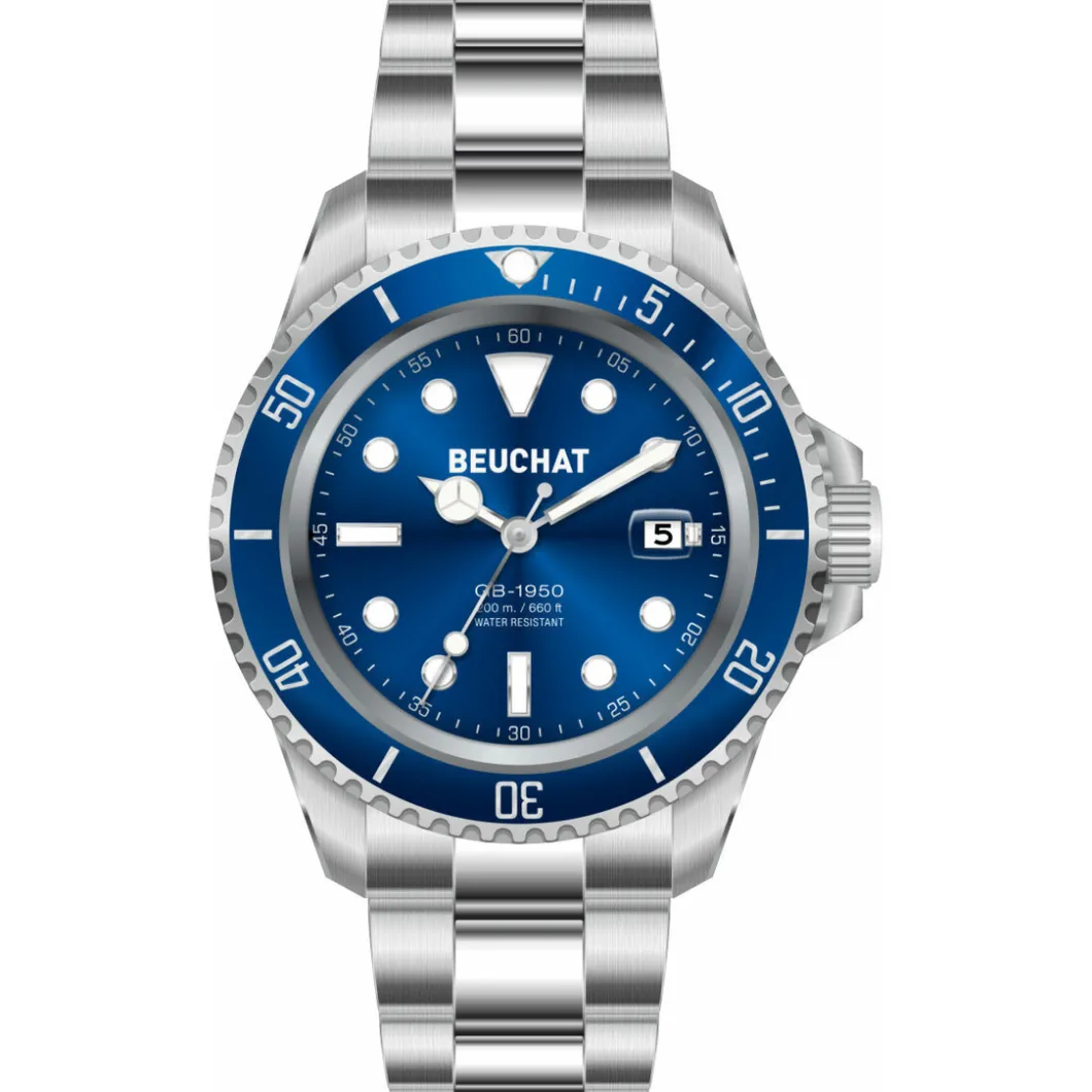 Beuchat Montre Acier<Montre Mixte Beu1950-2 -