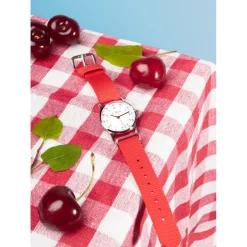 Millow Paris Montre Garçon|Montre Fille<Montre mixte enfant Classique - MIL162 Bracelet Nylon Rouge