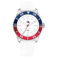 Tommy Hilfiger Montres Montre Garçon|Montre Fille<Montre mixte enfant Tommy Hilfiger Opportunity - 1720050 Bracelet Silicone Blanc