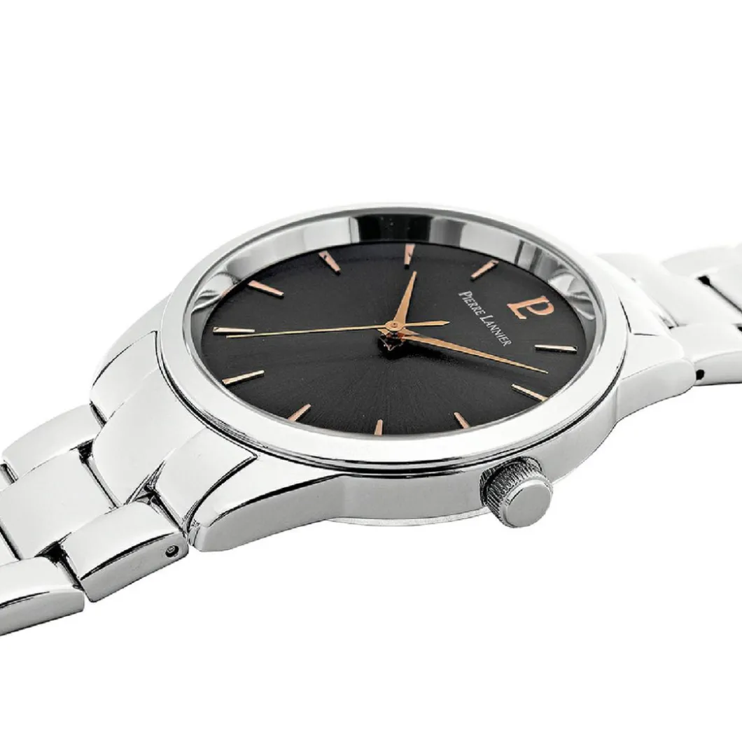 Pierre Lannier Montre Acier<Montre Noir Acier Femme