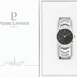 Pierre Lannier Montre Acier<Montre Noir Acier Femme