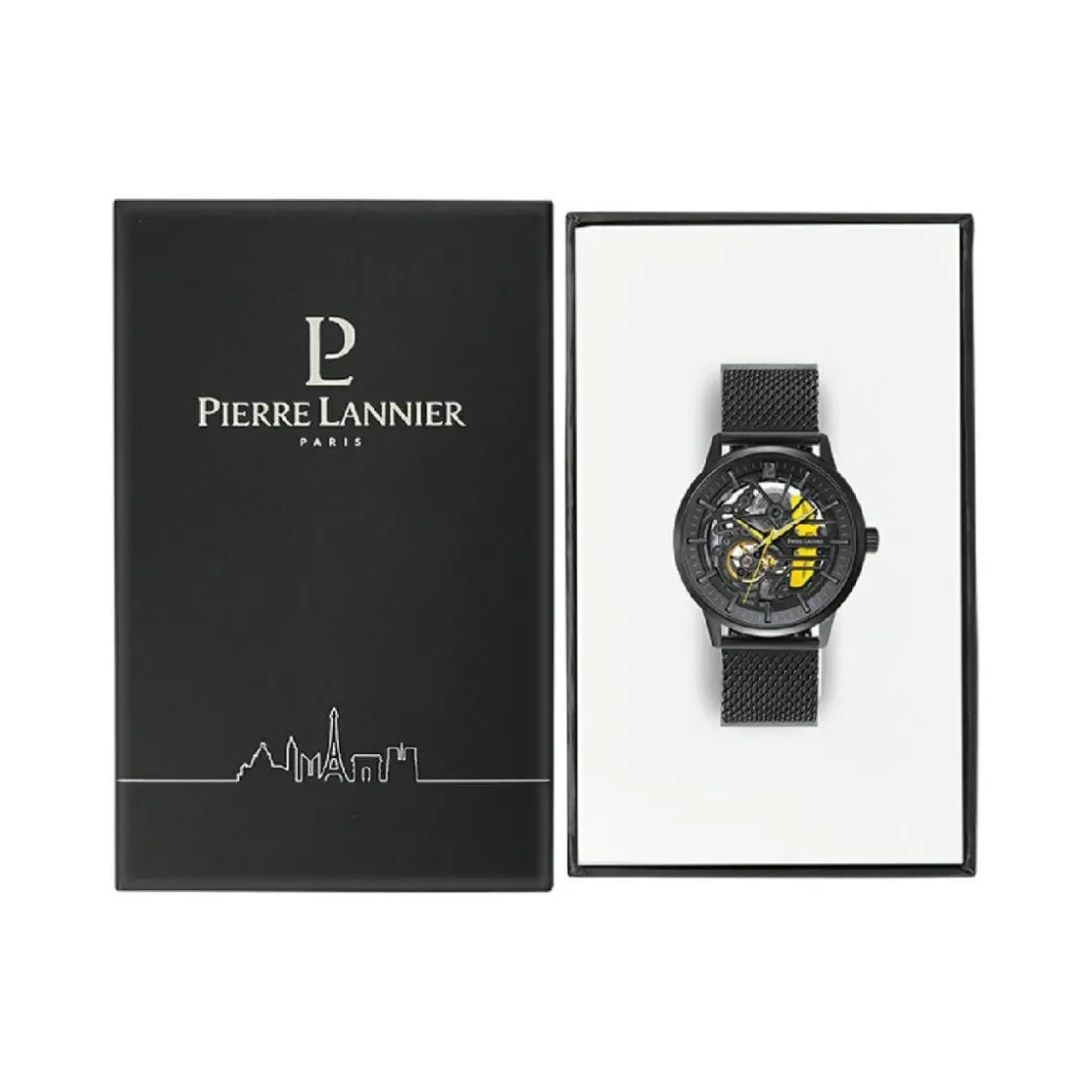 Pierre Lannier Montre Automatique|Montre Acier<Montre Paddock Noir et Jaune Homme