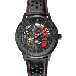 Pierre Lannier Montre Automatique|Montre Cuir<Montre Paddock Noir et Rouge Homme