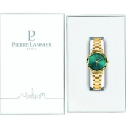 Pierre Lannier Montre Acier<Montre Vert Doré Femme
