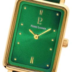 Pierre Lannier Montre Cuir<Montre Vert Rectangulaire Femme
