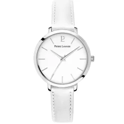 Pierre Lannier Montre Cuir<Montre pour femme 034N600 avec bracelet en cuir blanc