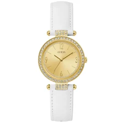 Guess Montre Cuir<Montre pour femme Terrace GW0116L5 avec bracelet en cuir blanc