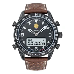 Patrouille de France Montres Montre Cuir<Montre pour homme 668120 avec bracelet en cuir marron