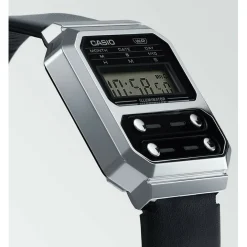 Casio Montre Cuir<Montre pour homme avec bracelet en cuir noir