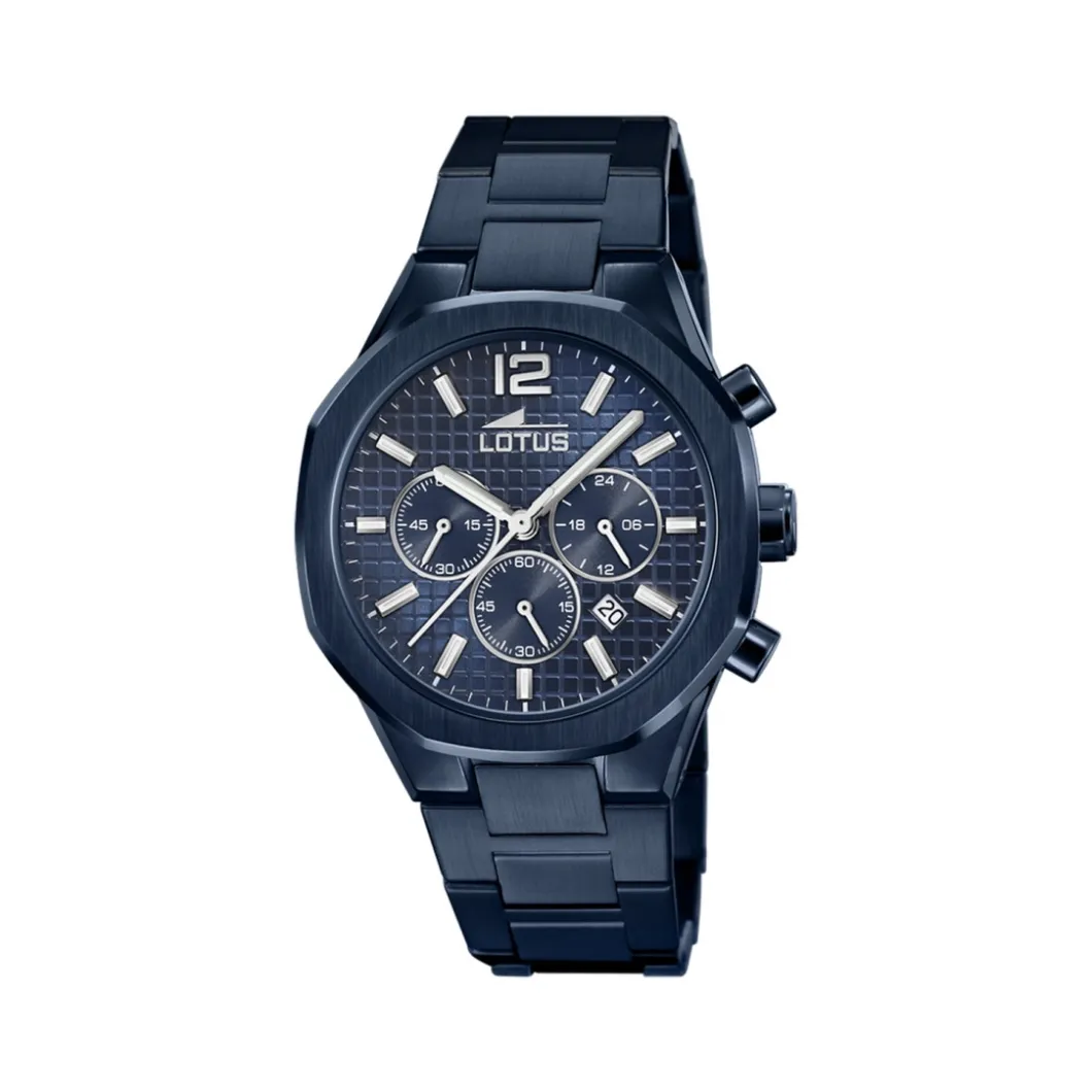 Lotus Montre Acier<Montre pour Homme EXCELLENT L18848-1 avec bracelet en acier bleu