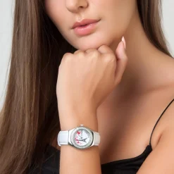 So Charm Montres Montre Cuir<Montre MF316-COEURS-TE-BLANC - Montre Femme