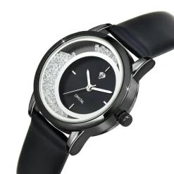 So Charm Montres Montre Cuir<Montre So Charm Noir Femme MF547-NFN Argent