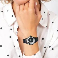 So Charm Montres Montre Cuir<Montre So Charm Noir Femme MF547-NFN Argent