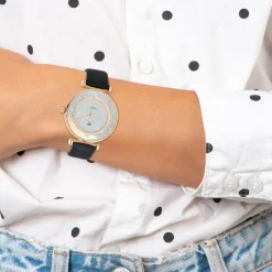 So Charm Montres Montre Cuir<Montre So Charm Noir Femme MF537 Doré rose