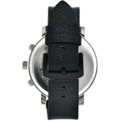 So Charm Montres Montre Cuir<Montre So Charm Noir Homme MH274-NFB Argent