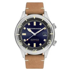 Spinnaker Montre Automatique|Montre Cuir<Montre SP-5062-05 - BRADNER Automatique Boîtier Acier Acier Bracelet Cuir Marron Cadran Bleu Homme