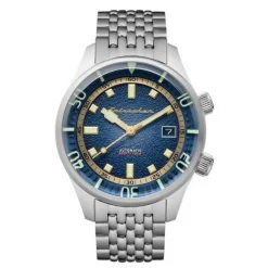 Spinnaker Montre Automatique|Montre Acier<Montre SP-5062-22 - BRADNER Automatique avec date Boitier rond en acier inoxydable Cadran bleu Bracelet en acier inoxydable Homme