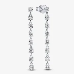 Pandora Boucles D'Oreilles<Pendantes femme en argent sterling avec zircons Timeless