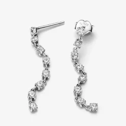 Pandora Boucles D'Oreilles<Pendantes femme en argent sterling avec zircons Timeless