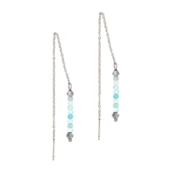 Sloya Boucles D'Oreilles<Pendantes Lumia en pierres Amazonite Bleu