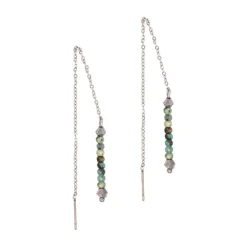 Sloya Boucles D'Oreilles<Pendantes Lumia en pierres Turquoise Africain Vert