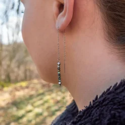 Sloya Boucles D'Oreilles<Pendantes Lumia en pierres Turquoise Africain Vert