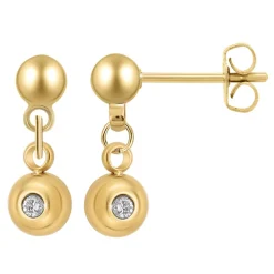 So Charm Bijoux Boucles D'Oreilles<Pendantes So Charm - BD4184-DORE-DIAMANT - Boucles D'Oreilles Dorées