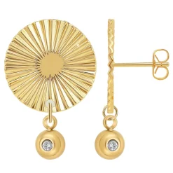 So Charm Bijoux Boucles D'Oreilles<Pendantes So Charm - BD4185-DORE-DIAMANT - Boucles D'Oreilles Dorées