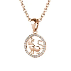 MYC-Paris Collier Et Pendentif<Pendentif Zodiaque Lion Finition Or Rose